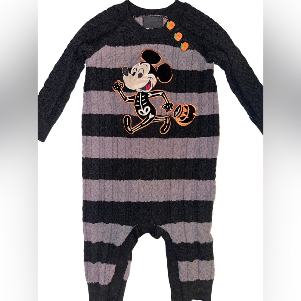 Mickey Mouse Halloween Knit Jumpsuit/Romper 12M